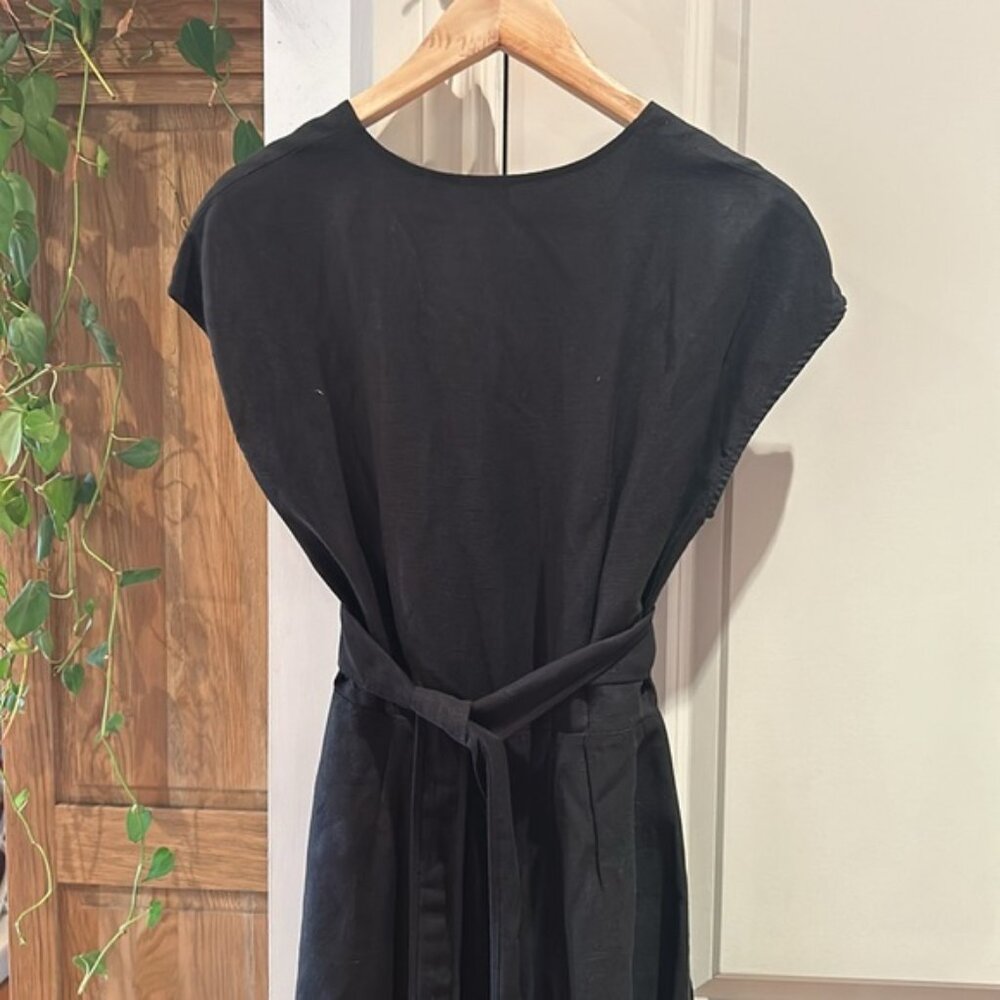 ARITZIA WILFRED Brax linen black jumpsuit 4 - Picture 10 of 11